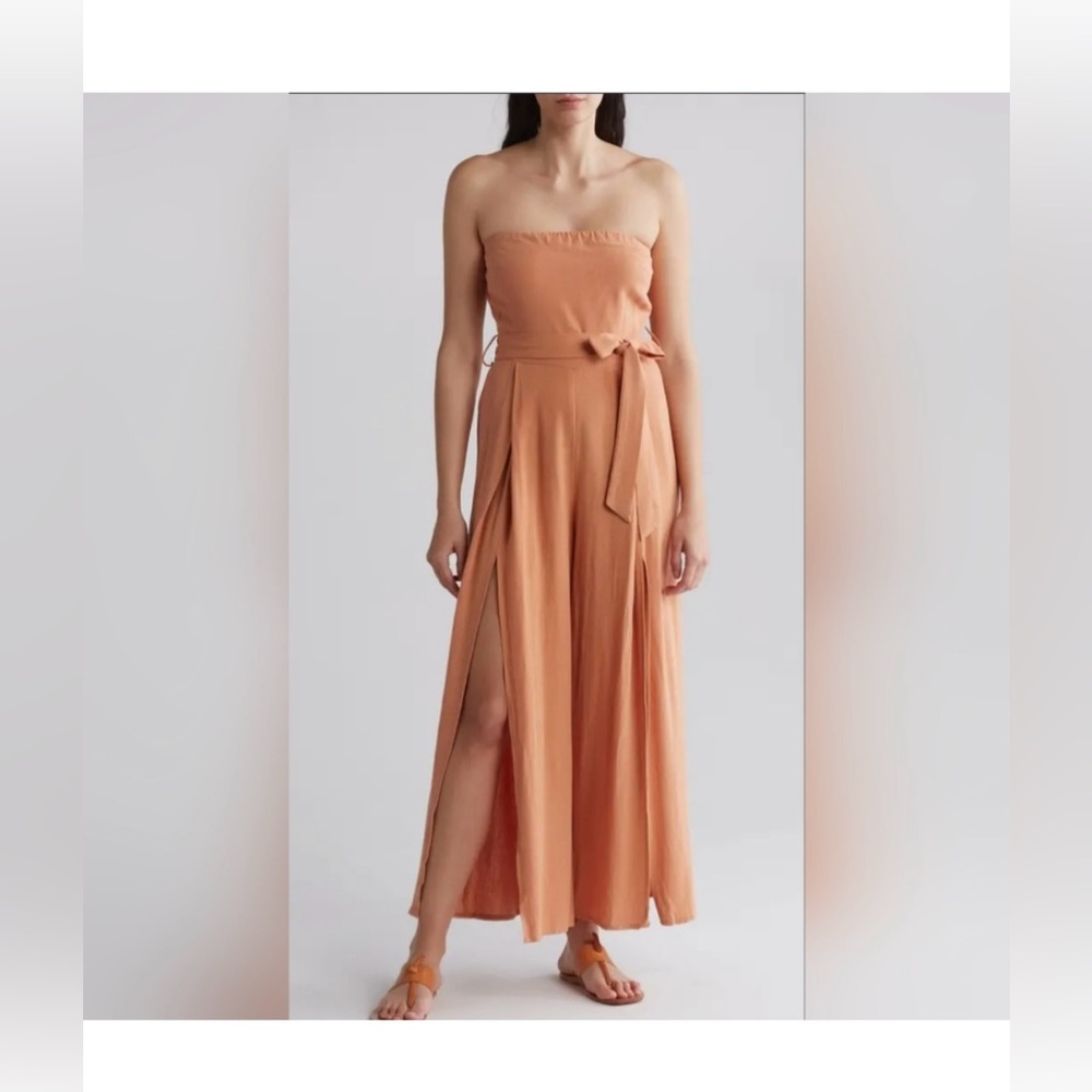 NWT Olia Collection Nadia Strapless Jumpsuit L